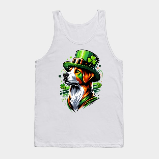 Mountain Cur Dog Celebrates St Patrick's Day Festively Tank Top by ArtRUs